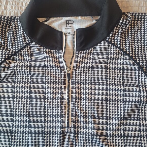 EP Pro Women Sleeveless Houndstooth Golf Polo- XXL Black - Picture 4 of 4